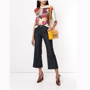 Tory Burch Cropped Flare Jeans